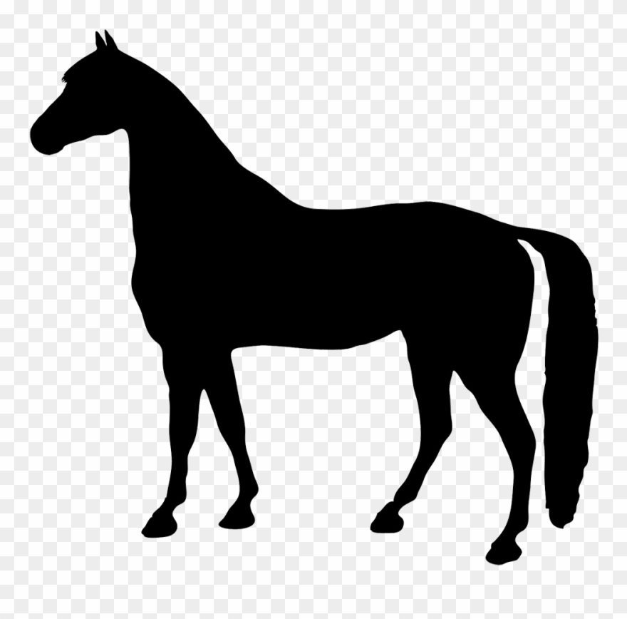 Galloping Horse Silhouette Clip Art - Horse Png Black Transparent Png