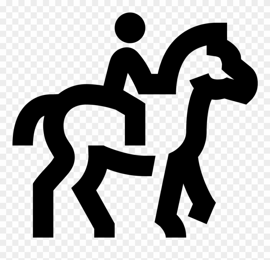 Horse Riding Clipart Montar - Icon Horse Rides - Png Download