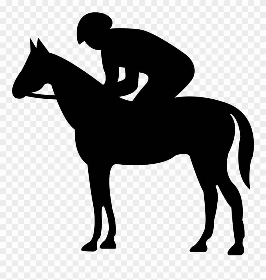 Quiet Horse With Jockey Silhouette Svg Png Icon Free - Vector Horse Side Clipart
