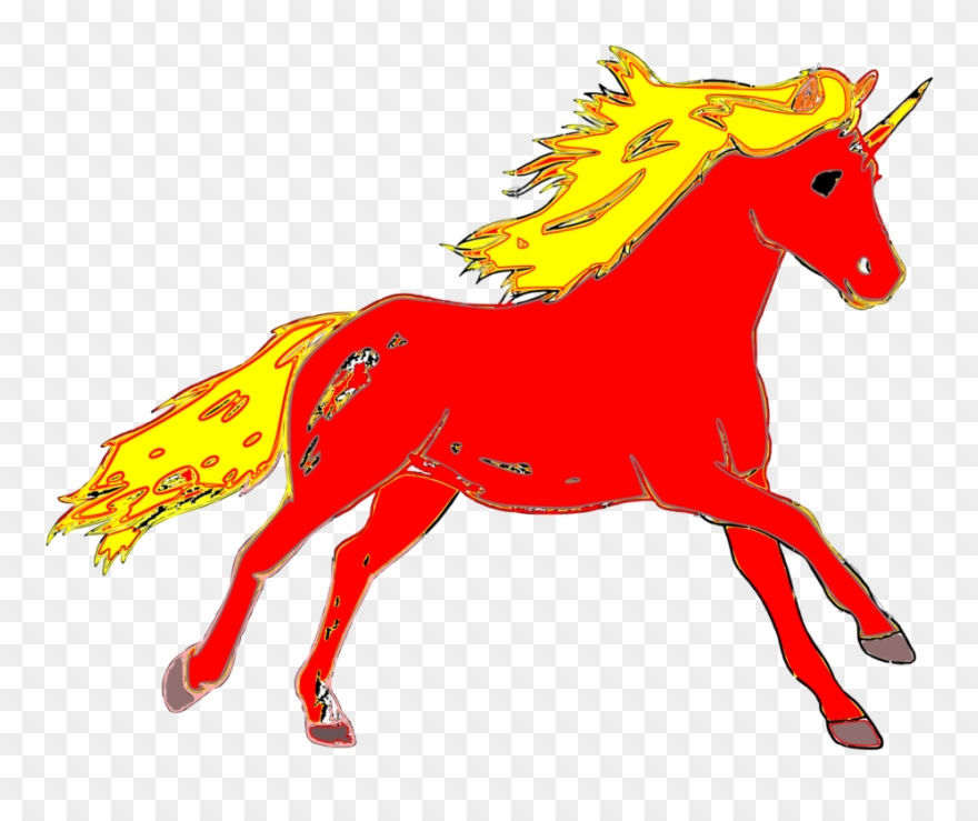 Mustang Computer Icons Pony Can Stock Photo - Fire Horse Cliparts - Png Download