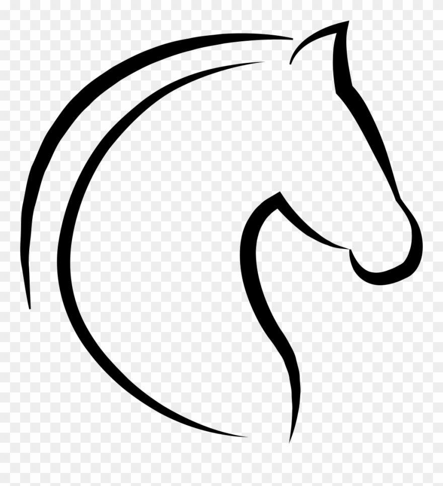 Horse Head Icon - Desenho De Cabeça De Cavalo Clipart