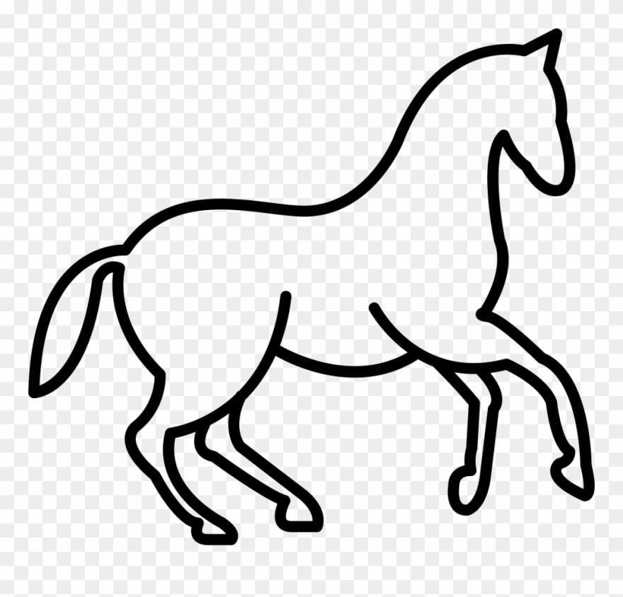 Horse Outline Png Clip Art Freeuse Library - Contorno De Un Caballo Transparent Png