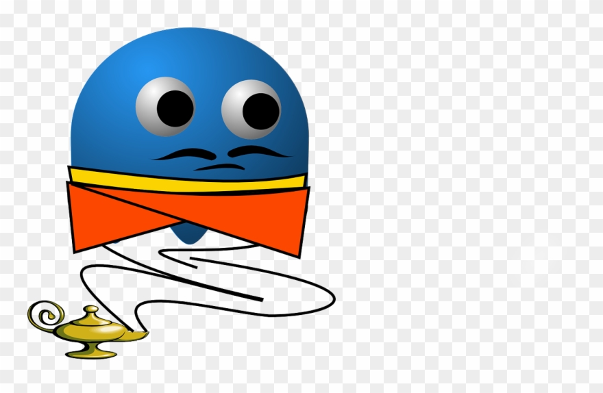 Genie In A Bottle Genie Pacman Transparent Image - Genie Clipart