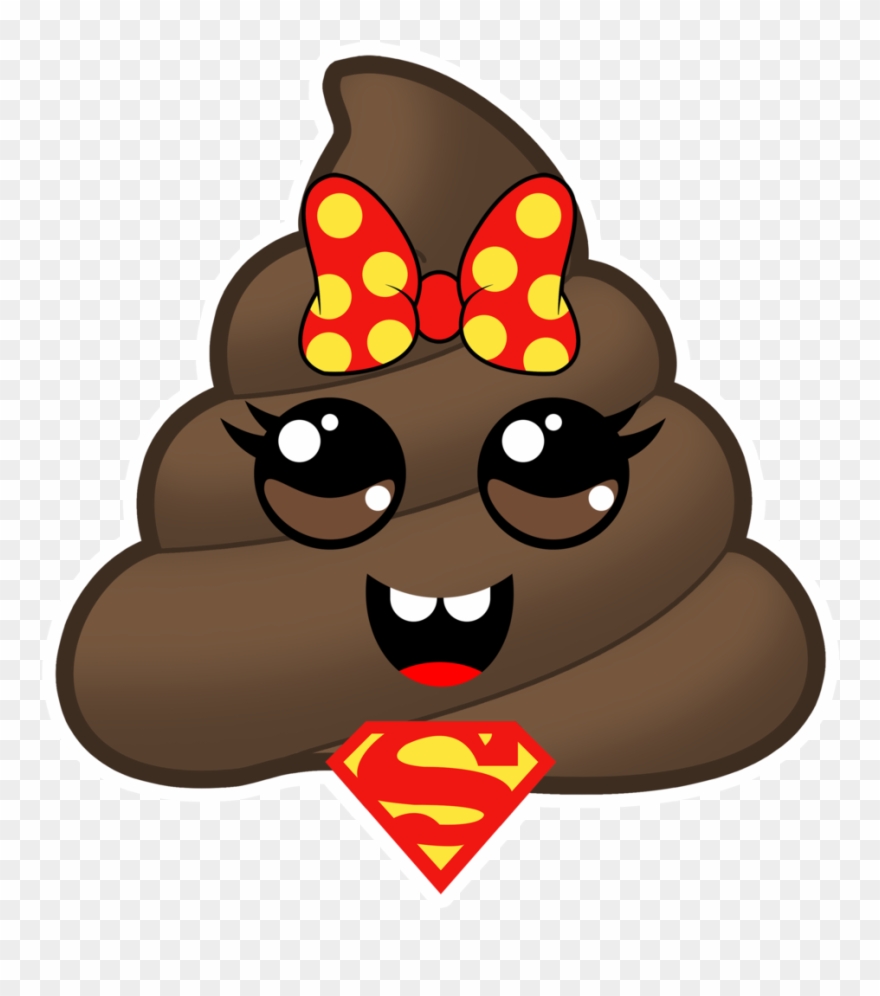 Super Poop Emoji - Poop Emoji Clipart