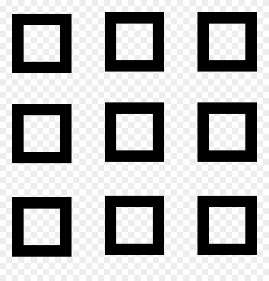 Square Boxes Png - Monochrome Clipart