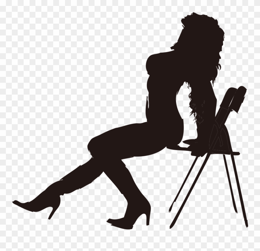 Ballet Sitting Dance Pole Studio Chair Women Clipart - Chair Burlesque Class - Png Download