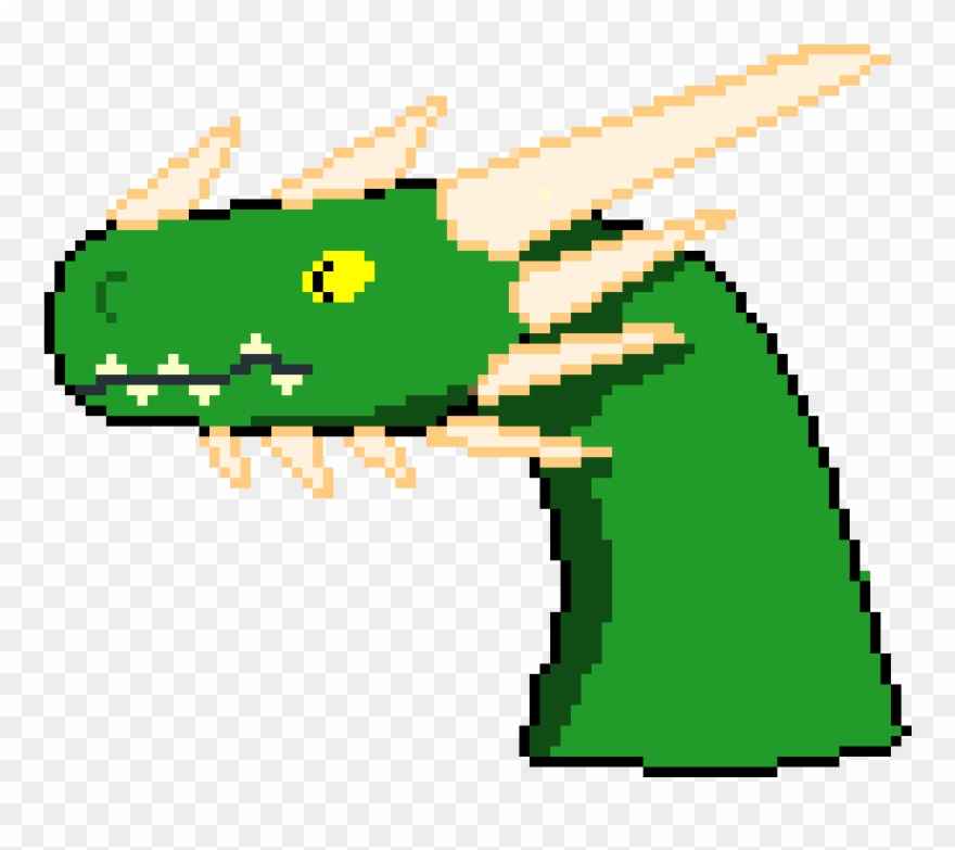 Dragon Head - Pixel Art Clipart