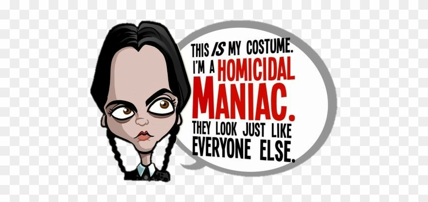 #wednesday #adamsfamily #television #funny #black - Cartoon Clipart