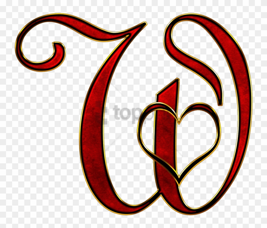 Free Png Valentine Capital Letter W Png Image With - Valentine Capital Letter V Clipart