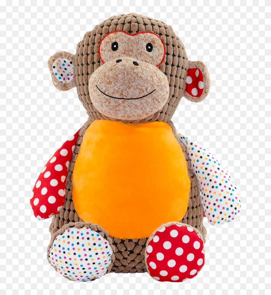 Brown Harlequin Monkey Cubbies Personalised - Pintinho Amarelinho Clipart