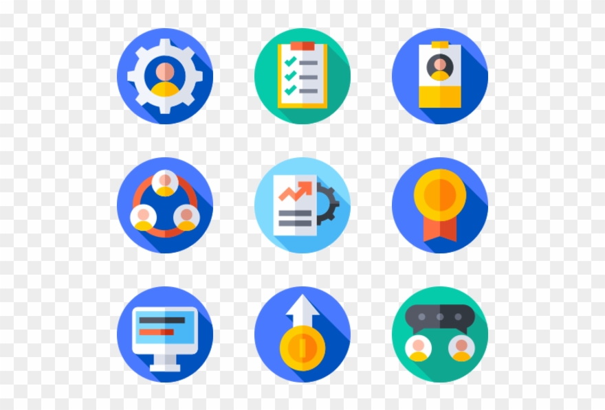 Teamwork - Digital Marketing Icons Vector Clipart