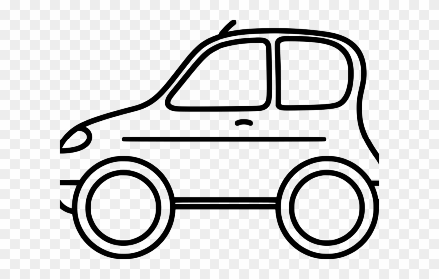 Taxi Cab Clipart Gambar - Line Art - Png Download