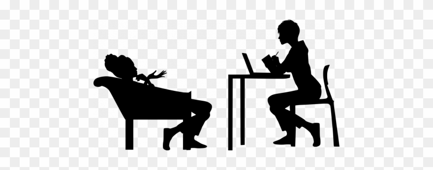 Therapy For Divorcing Couples From A Therapist's Perspective - Silhouette Of Counselling Session Clipart