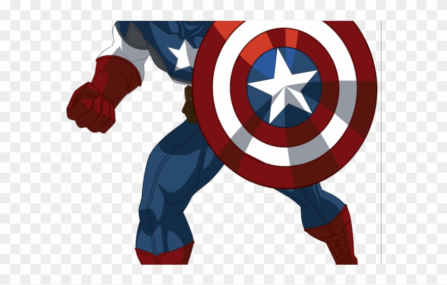 Captain Marvel Clipart Animated - Avengers Captain America Cartoon - Png Download
