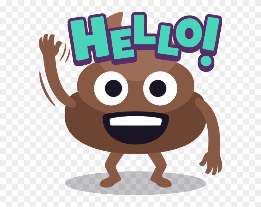 Stickers By Emojione Messages Sticker-11 - Emoji Poop Hello 11 Oz Ceramic Mug Clipart