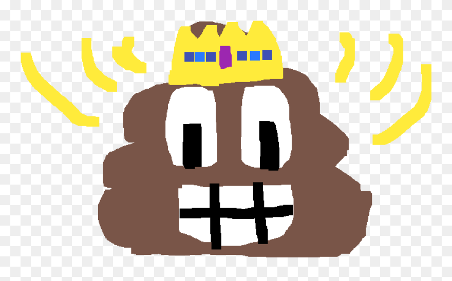 Poop Emoji King - Illustration Clipart