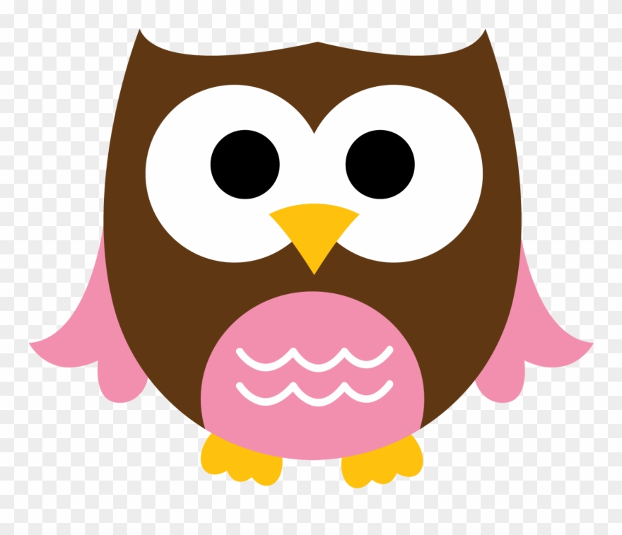 Corujas 2 - Minus - Baby Owls Brown Green Edible Cake Topper Decoration Clipart