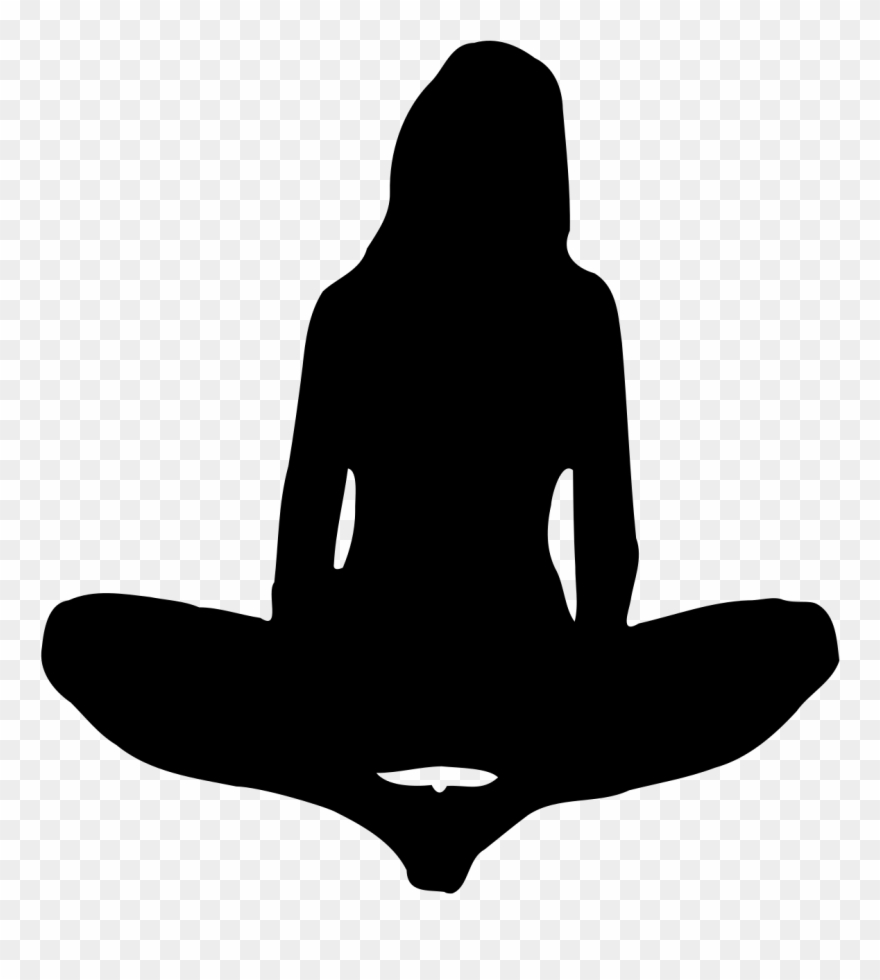 Clipart - Woman Meditating Silhouette Png Transparent Png
