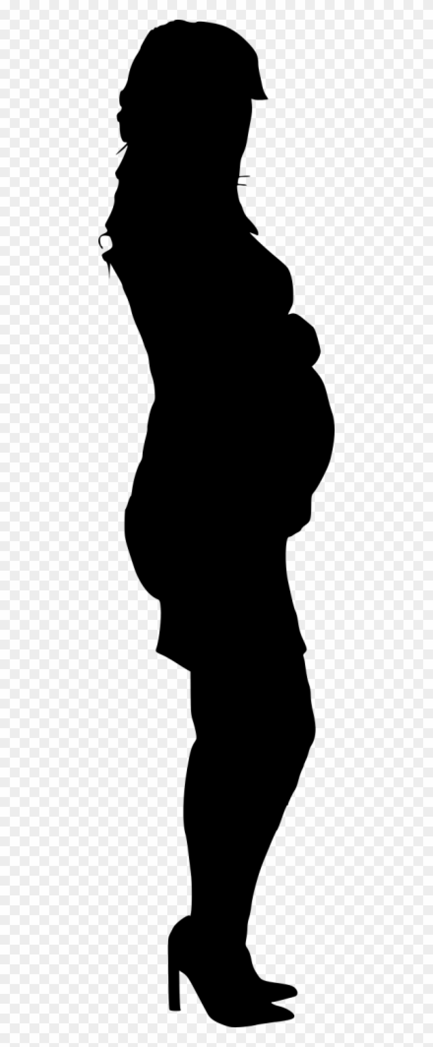 Graphic Library Stock Black Pregnant Woman Clipart - Silhouette Pregnant Lady Png Transparent Png