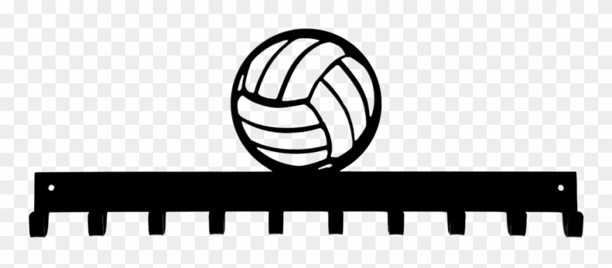 Volleyball Display Sporthooks Hook - Volleyball Silhouette Png Clipart