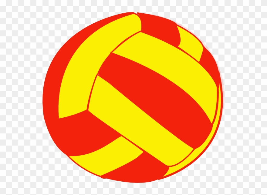 Red And Yellow Volleyball Clip Art At Clker - Red Volleyball Ball Png Transparent Png