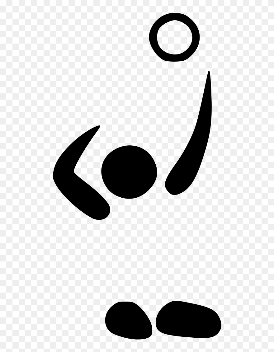 Black And White Volleyball - Sitting Volleyball Clipart - Png Download