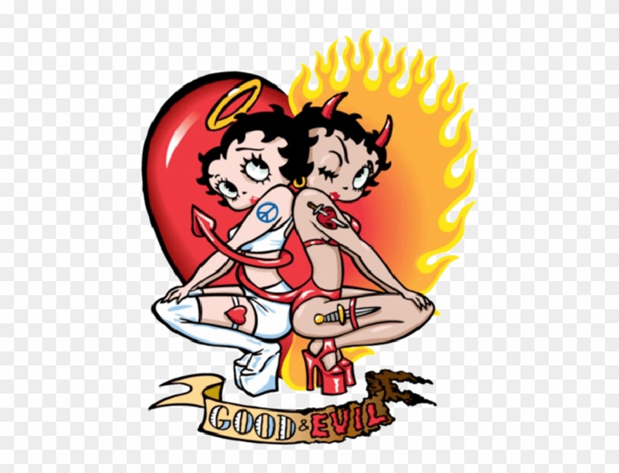 Betty Boop Angel Devil Clipart