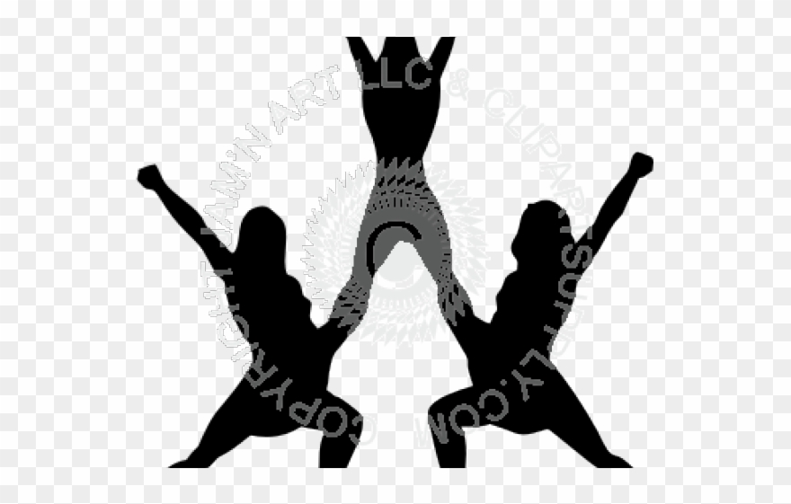 Stunt Clipart Cheerleading Pyramid - Transparent Background Cheerleading Clipart - Png Download