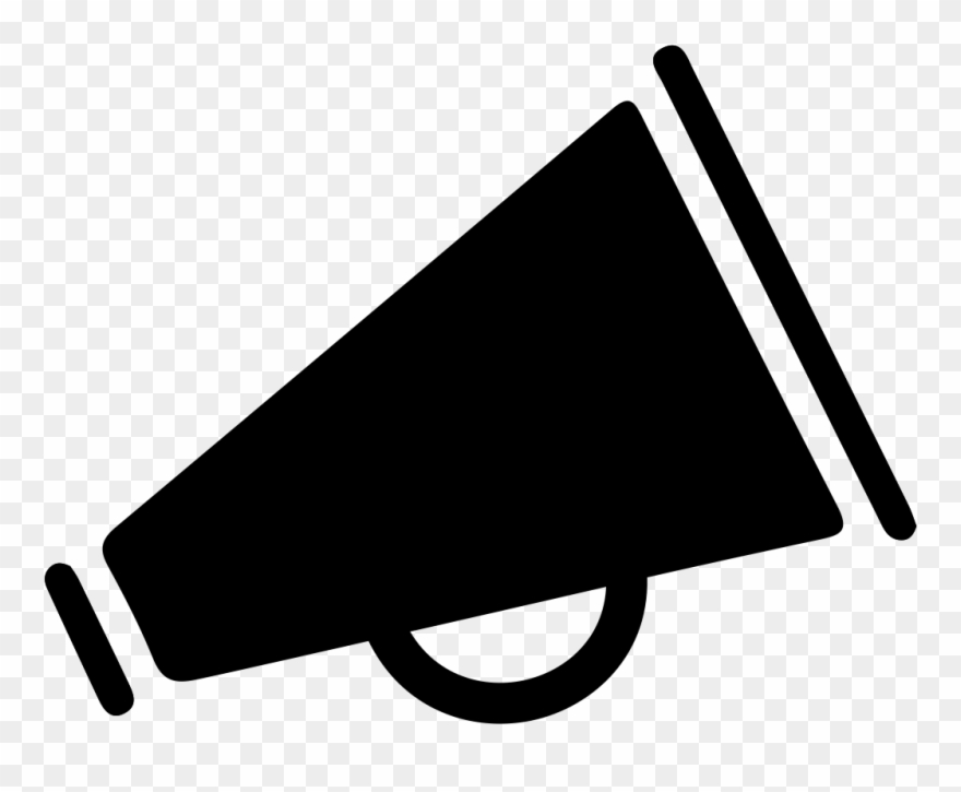 Cheerleading Megaphone Clipart Black And White - Megaphone Svg - Png Download