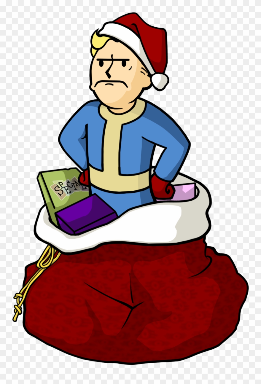 Vault Boy Vault Tec Happy New Year Merry Christmas - Vault Tec Boy Christmas Clipart