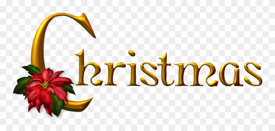 Christmas Text Clip Art - Png Download