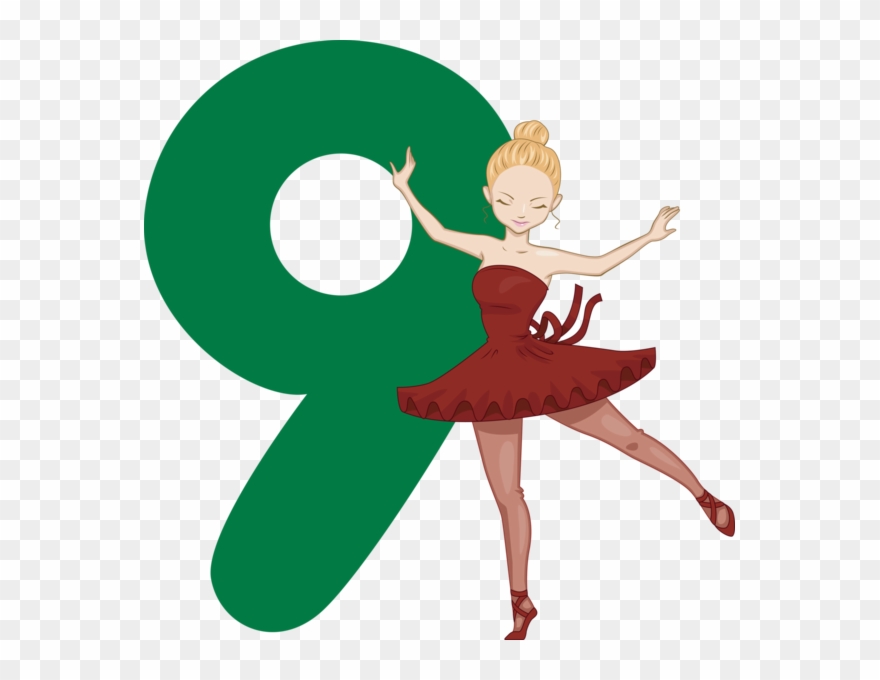Free Clipart 12 Days Of Christmas Free Download Best - 9 Ladies Dancing - Png Download