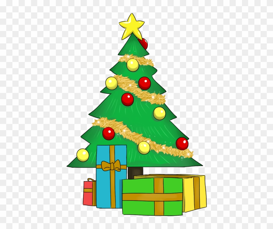 Free To Use Public Domain Christmas Clip Art Page - Christmas Tree And Presents Clipart - Png Download