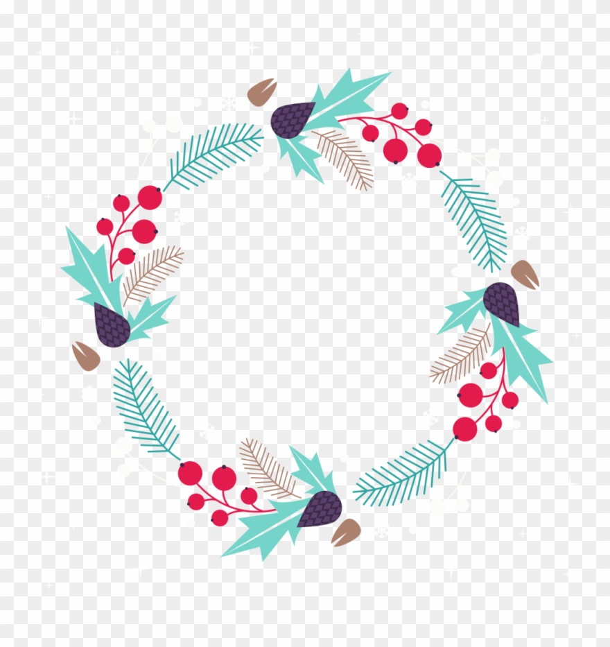 Christmas ~ Christmas Wreath Clip Art Free Imageschristmas - White Christmas Wreath Clipart - Png Download