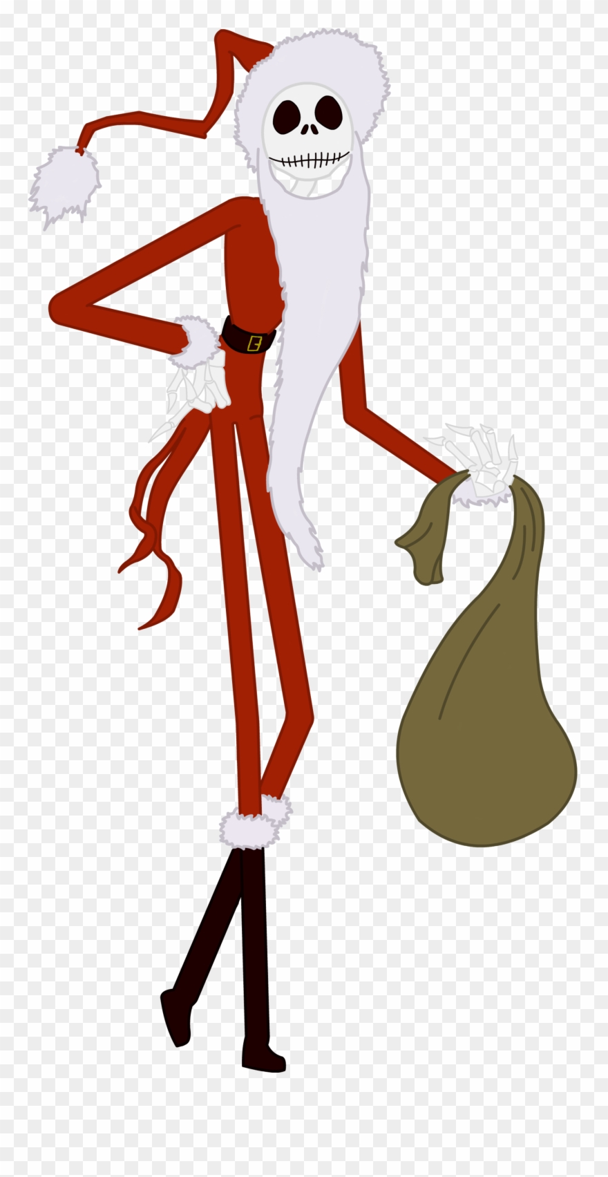 Nightmare Before Christmas Jack Skellington, Nightmare - Jack Skellington Santa Clipart