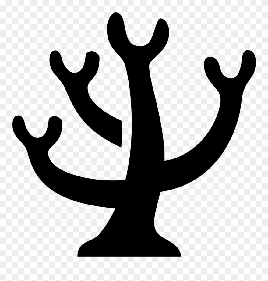 Coral Svg Silhouette Image Black And White Library - Icone Corail Clipart