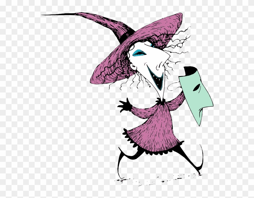 Shock Holding Her Mask - Nightmare Before Christmas Clipart