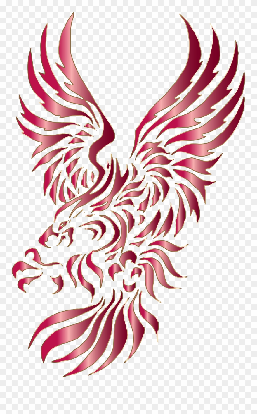 Big Image - Tribal Bald Eagle Tattoos Clipart