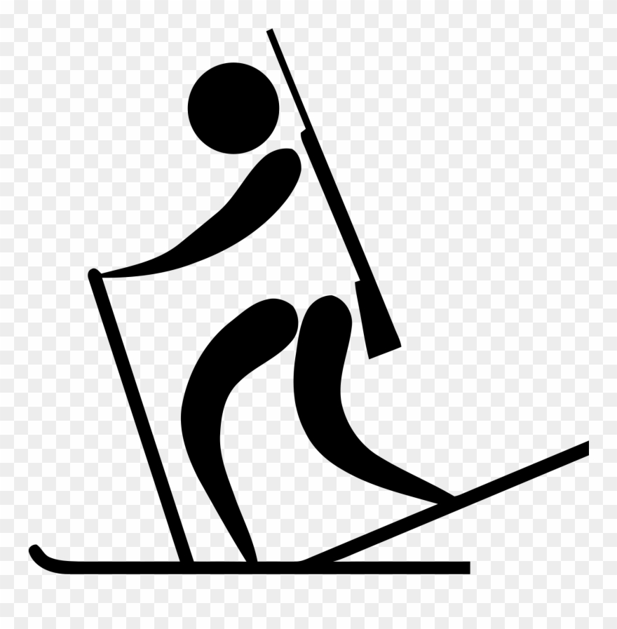 2018 Winter Fun Day - Biathlon Clip Art - Png Download