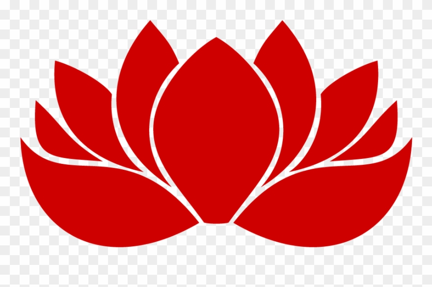 Red Lotus Flower Icon Clipart