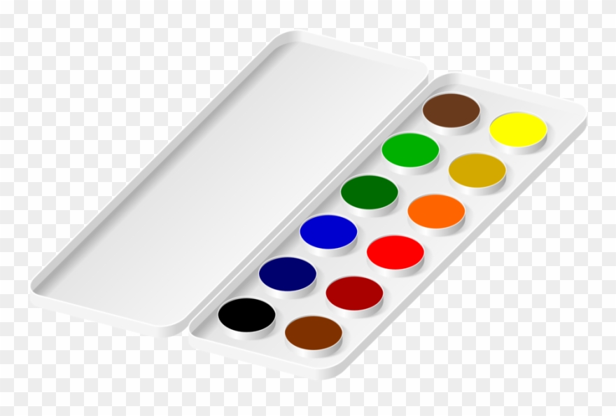 Watercolor Paint Clipart Panda Free Images - Water Colors Clipart - Png Download