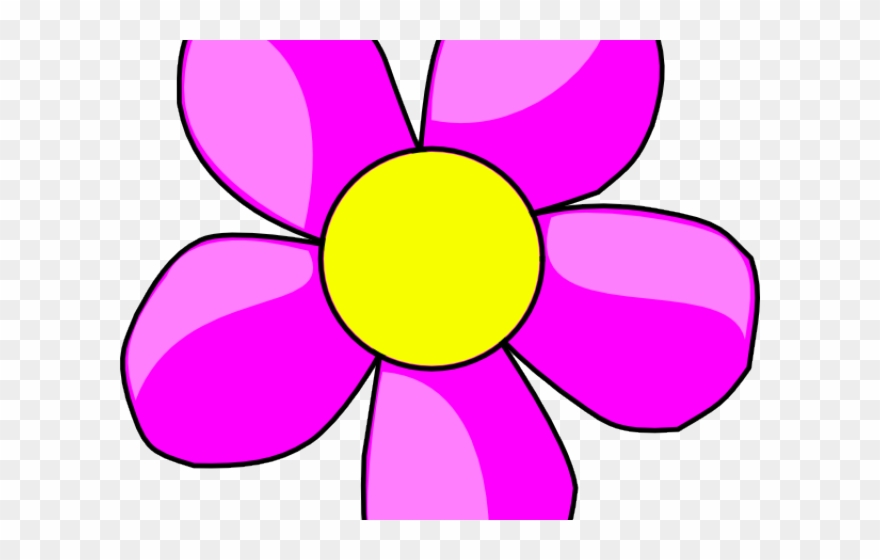 Pink Flower Clipart One Flower - Red Flower Cartoon Png Transparent Png