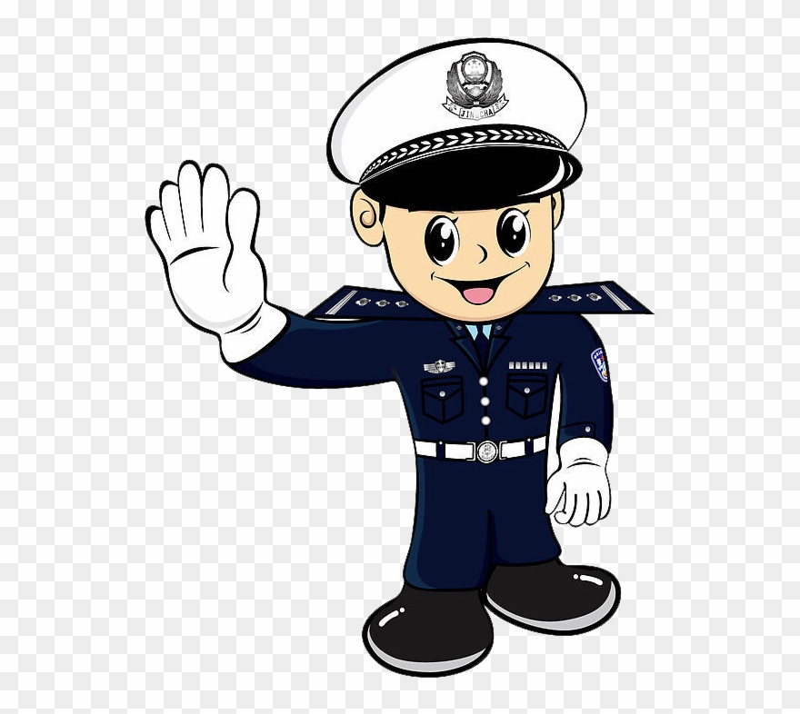Police Officer Cartoon - Clipart Traffic Police - Png Download