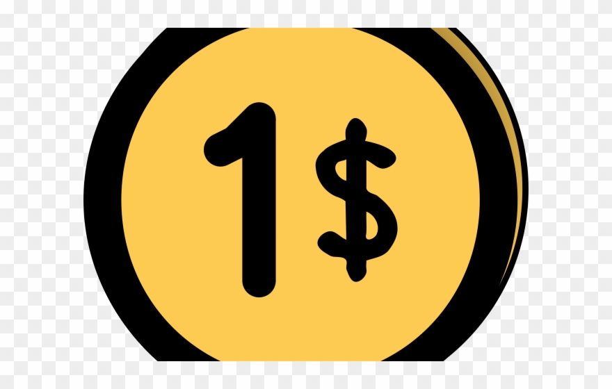 Coin Clipart 1 Dollar - One Dollar Sign Png Transparent Png