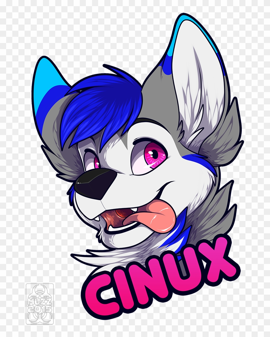 Cinux Badge By Muzz - Fursuit Drawing Clipart