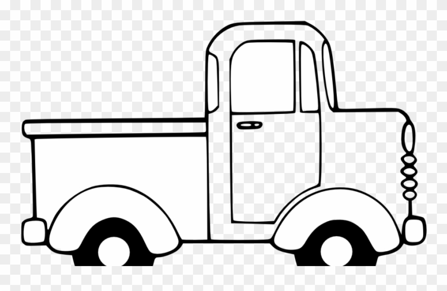 Car Cartoon Images Black And White - Little Blue Truck Coloring Clipart