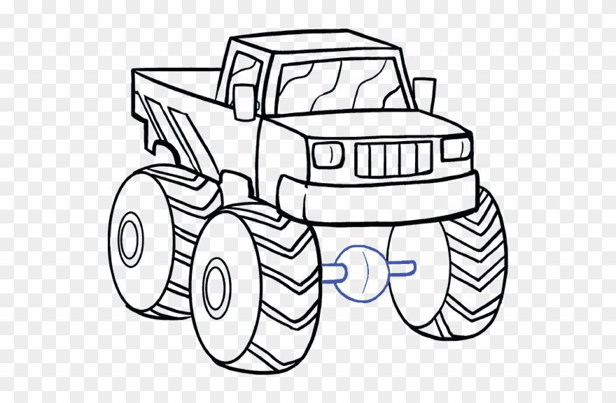 Fire Truck Drawing Easy At Getdrawings Com - Step By Step Drawing Monster Truck Clipart