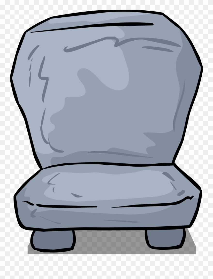 Stone Chair Sprite 002 - Stone Chair Cartoon Clipart