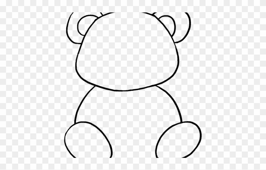 Gummy Bear Clipart Simple Bear - Easy Cute Drawn Panda - Png Download