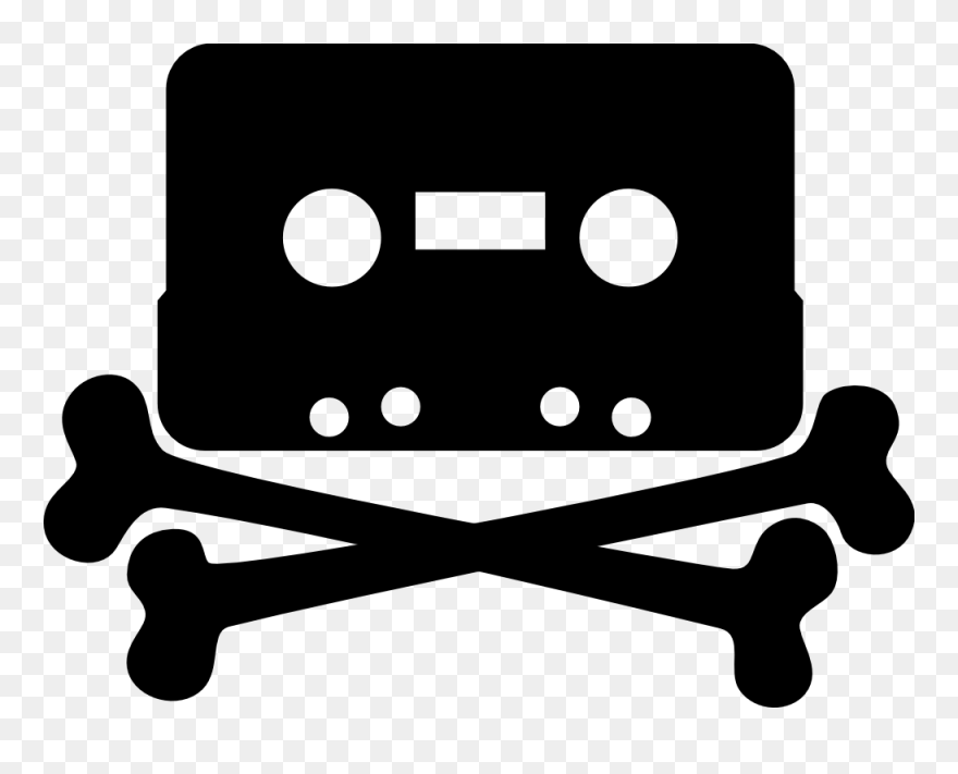 Music Piracy - Cassette Bones Clipart